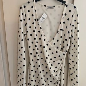 White Polka Dot Club Dress